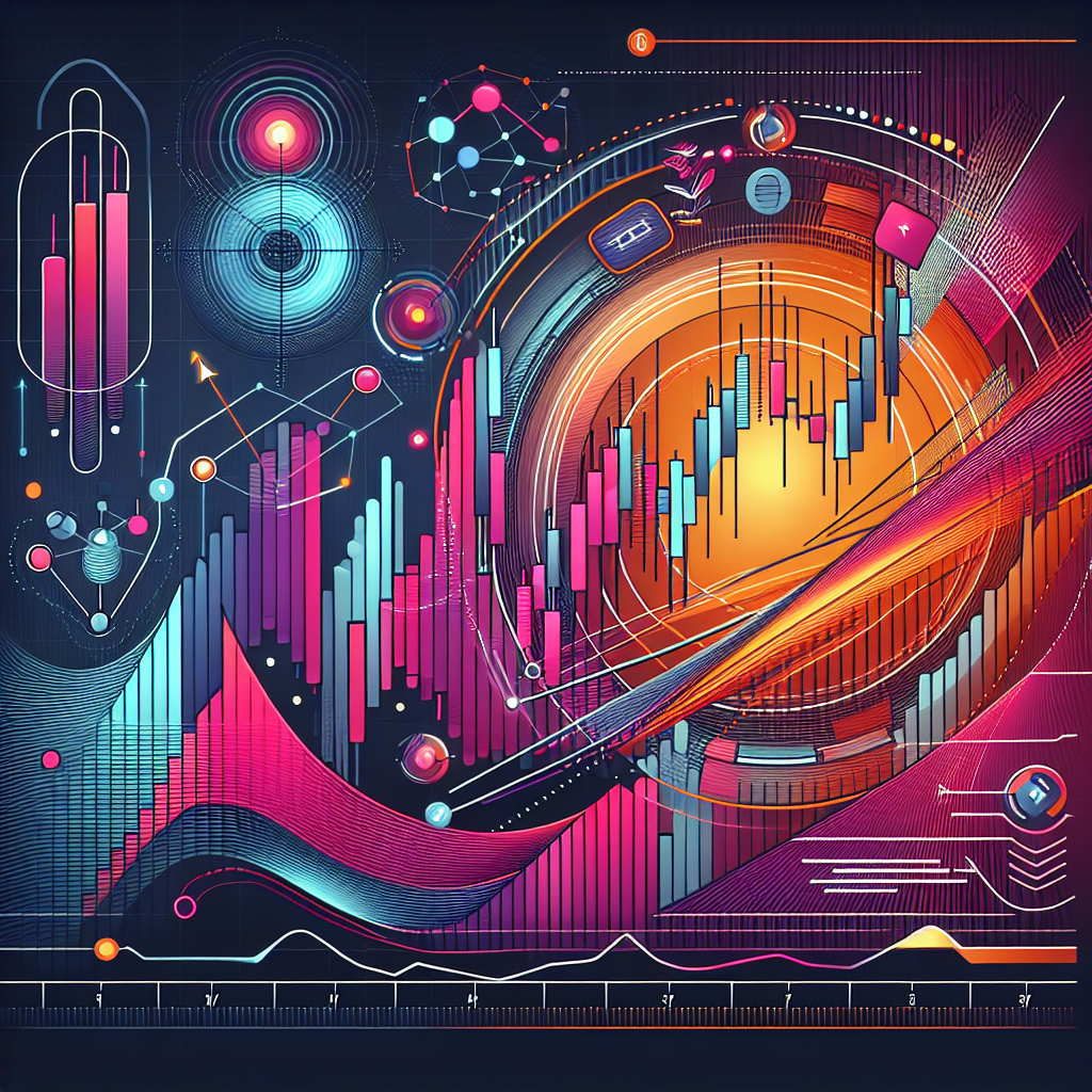 A stylized illustration of a forex trading chart showcasing bold pivot point visuals, highlighting support and resistance levels with vibrant colors and dynamic shapes.