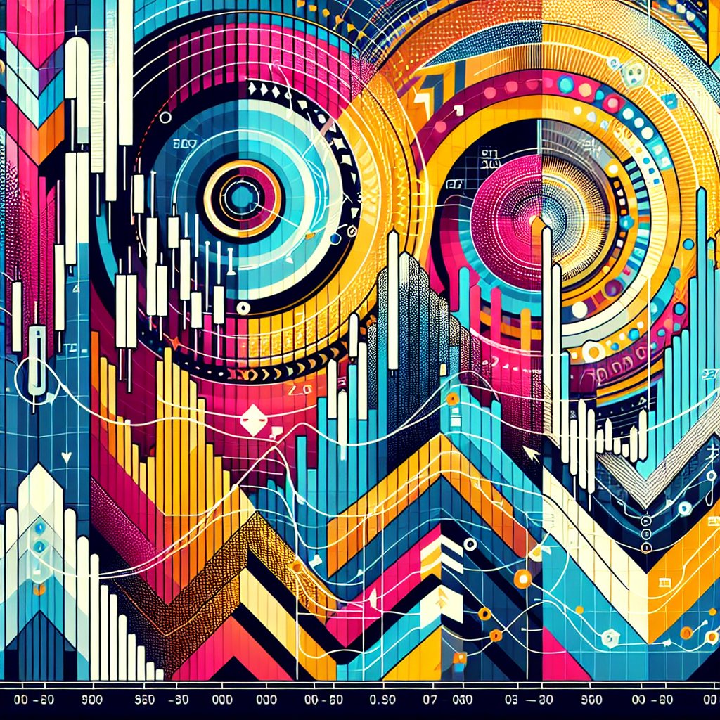 A vibrant and stylized illustration depicting various market sessions aligned with bold, colorful pivot points on a dynamic trading chart.